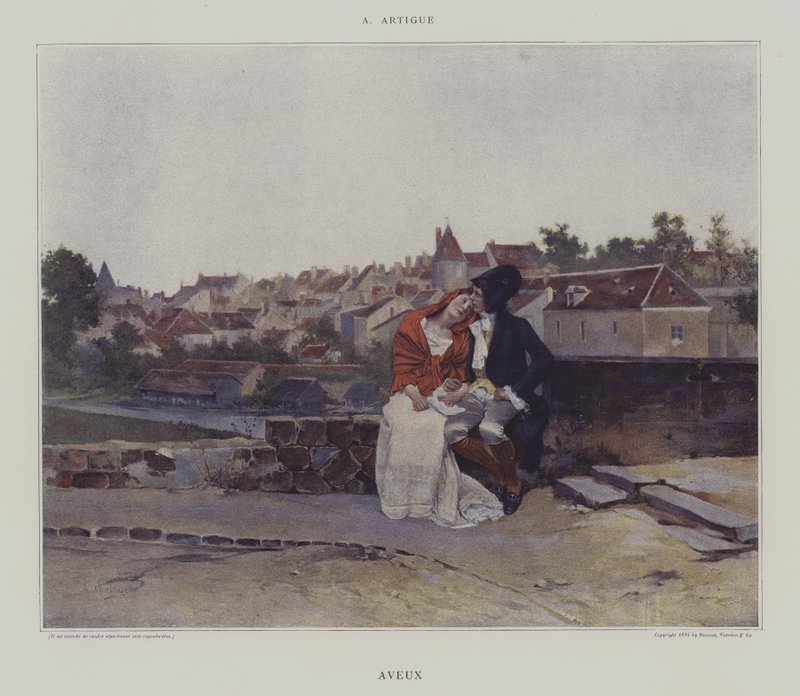 İtiraflar (renkli taş) by French School