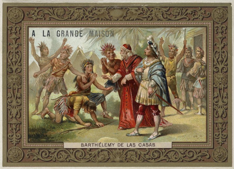Bartolome de las Casas, 16. yüzyıl İspanyol tarihçisi; sosyal reformcu ve Dominik keşiş by French School