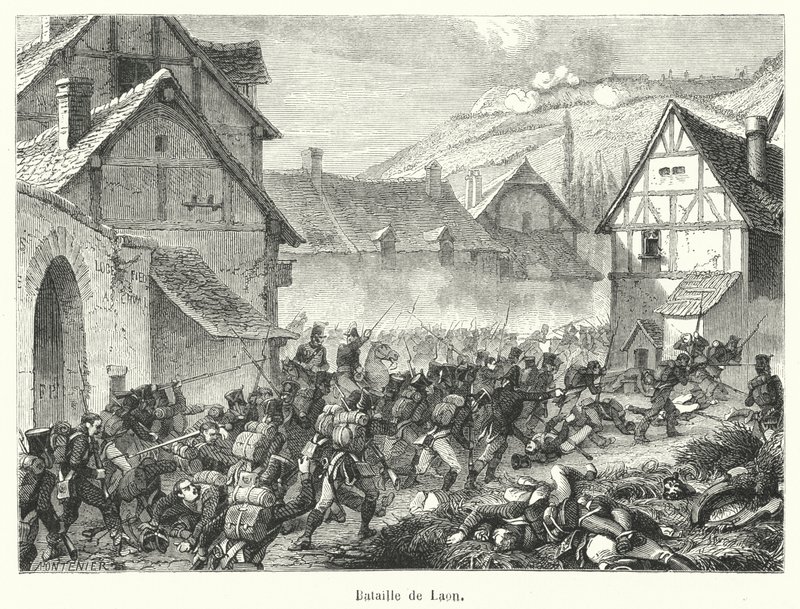Laon Savaşı (gravür) by French School