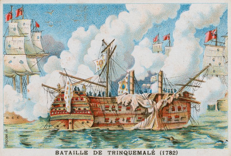 Trincomalee Savaşı, 1782 by French School