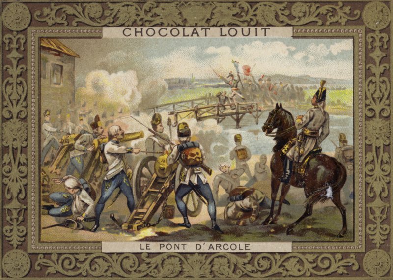 Arcole Köprüsü Savaşı, İtalya, 1796 by French School