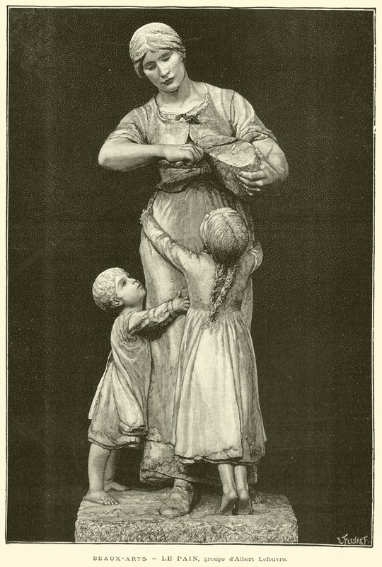 Güzel Sanatlar, Le Pain, Albert Lefeuvre grubu (gravür) by French School