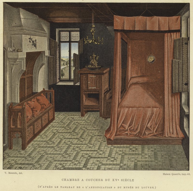 Yatak odası, 15. Yüzyıl by French School