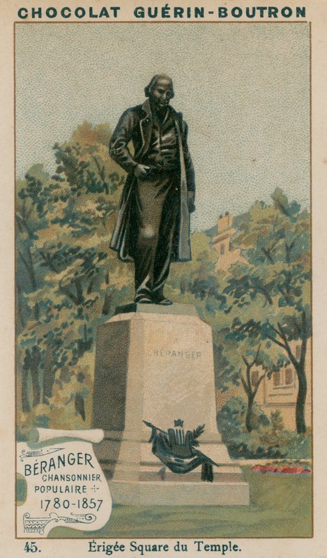 Beranger, Popüler Chansonnier, 1780-1857, Erigee Square du Temple by French School