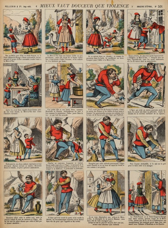 Şiddet yerine daha tatlılık (renkli gravür) by French School