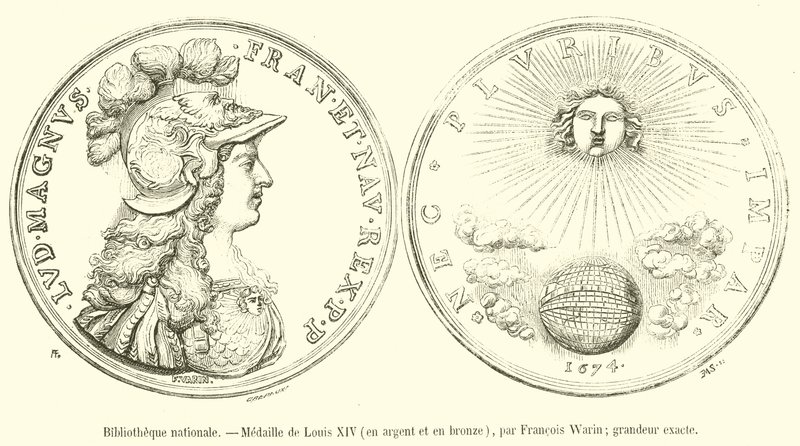 Ulusal Kütüphane, Louis XIV Madalyası, gümüş ve bronz (gravür) by French School