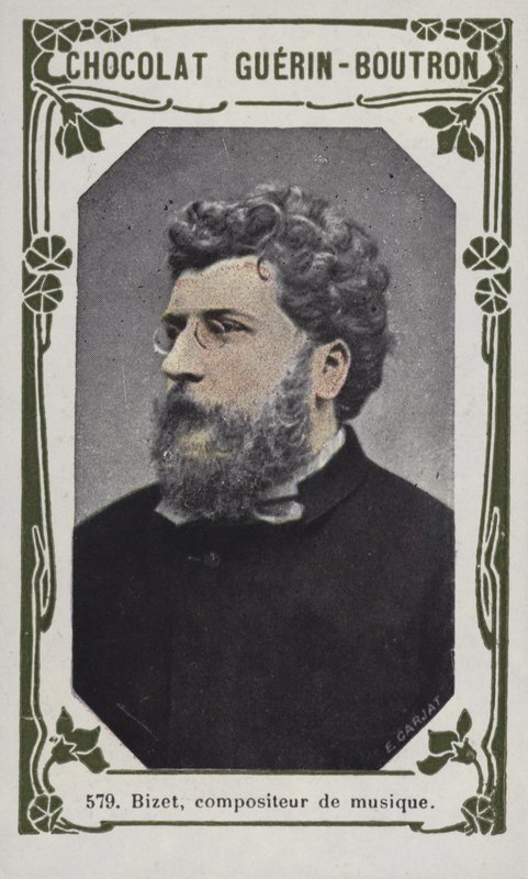 Bizet, müzik bestecisi (renkli fotoğraf) by French School