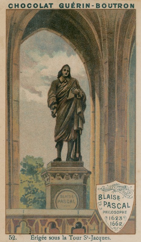 Blaise Pascal, Filozof, 1623-1662, St-Jacques Turu altında dikildi by French School