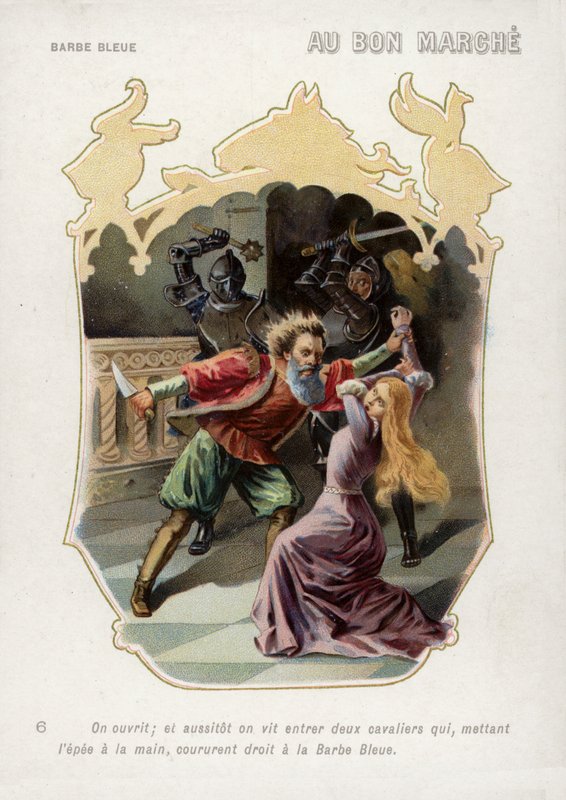 Mavisakal'ın karısı, erkek kardeşlerinin gelmesiyle kocasının elinde ölümden kurtulur (chromolitho) by French School