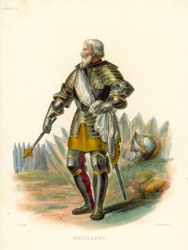 Boucicaut (renkli gravür) by French School