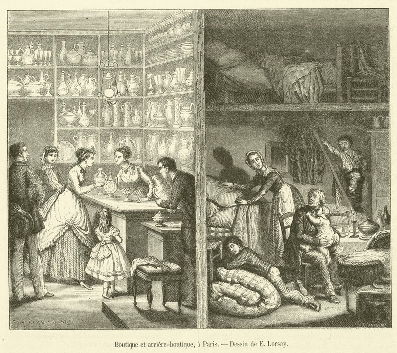 Alışveriş ve arka dükkan, Paris