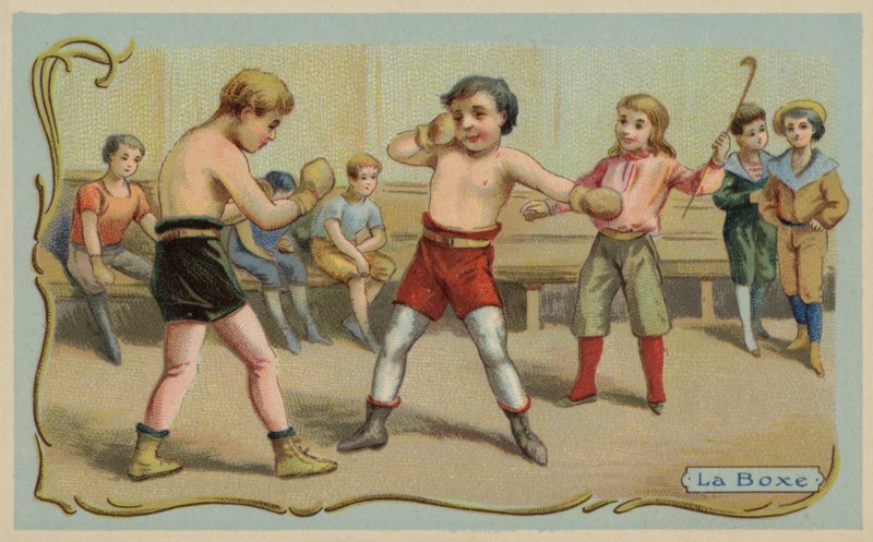 Boks (kromolito) by French School