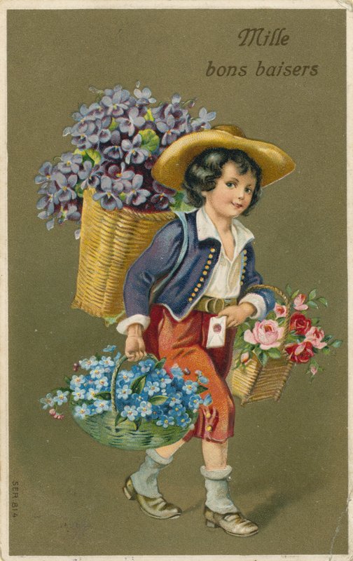 çiçek taşıyan çocuk by French School