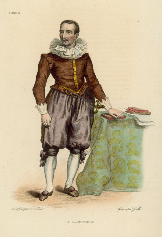 Brantom (renkli gravür) by French School