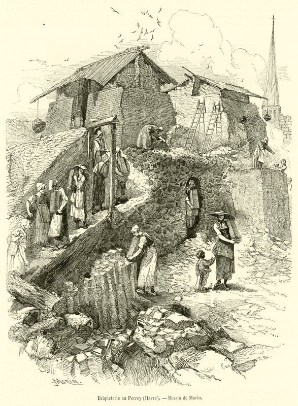 Briqueterie au Perrey, Havre (gravür) by French School