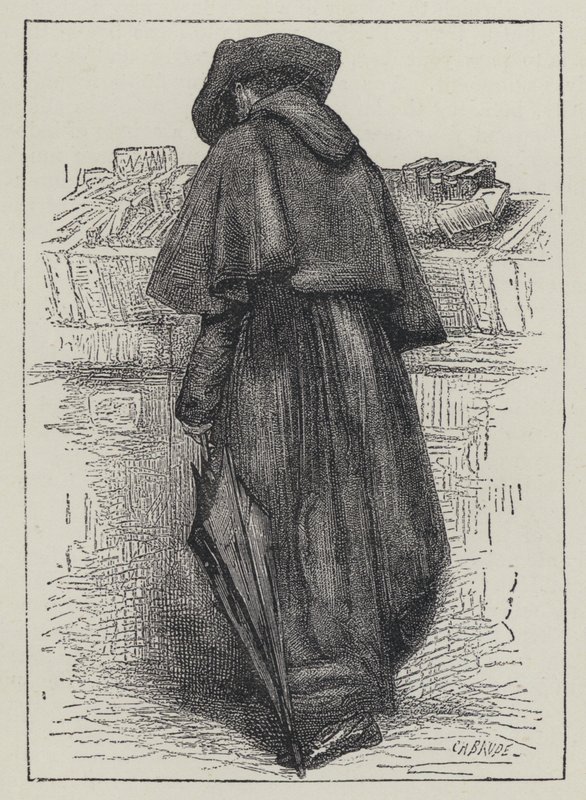 Kitap tezgahına göz atma, Quai (gravür) by French School