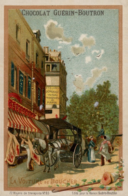 Kasap arabası (chromolitho) by French School