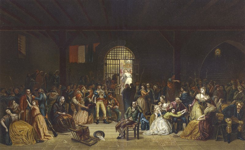 St Lazare Hapishanesindeki Terörün son kurbanları için çağrı, Fransız Devrimi, 1794 by French School