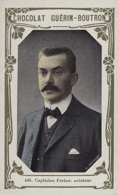 Kaptan Ferber, havacı (renkli fotoğraf) by French School