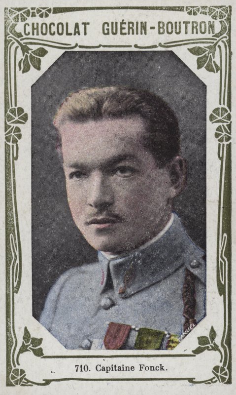 Kaptan Fonck (renkli fotoğraf) by French School