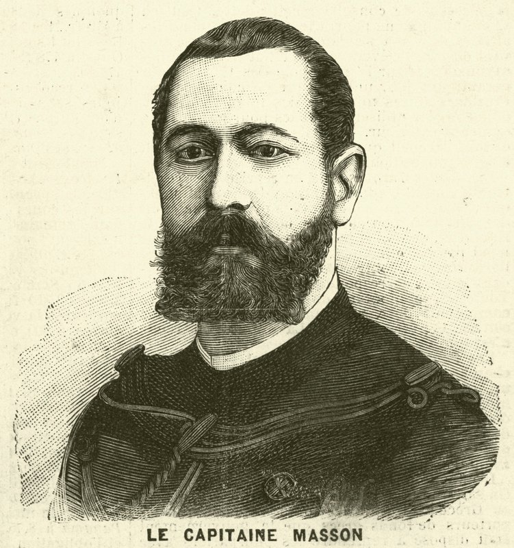 Kaptan Pierre Masson, Fransız askeri ve kaşif (gravür) by French School
