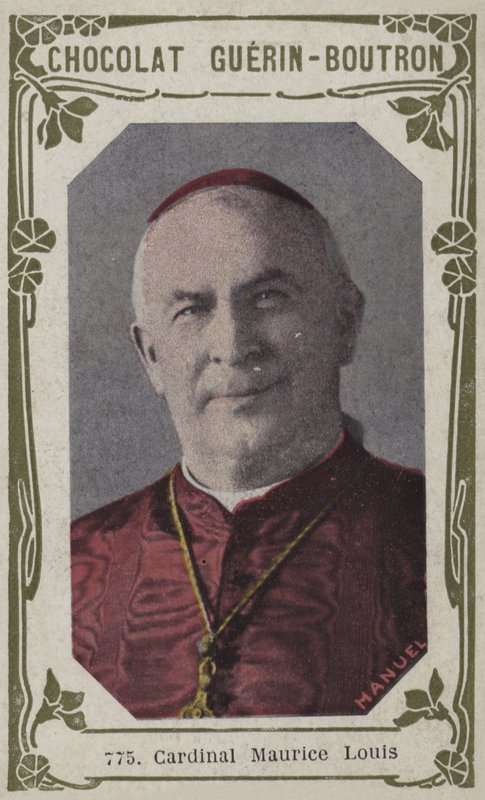 Kardinal Maurice Louis (renkli fotoğraf) by French School