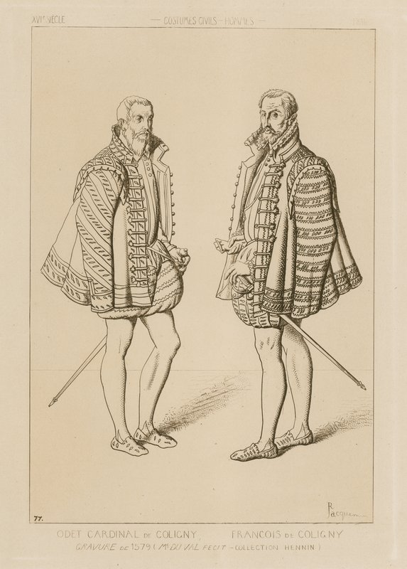 Kardinal Odet de Coligny (1517? 1571) ve Francois de Coligny (1557? 1591) by French School