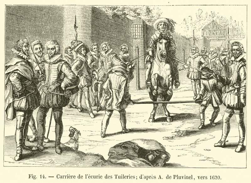 Tuileries ahırının taş ocağı; A de Pluvinel