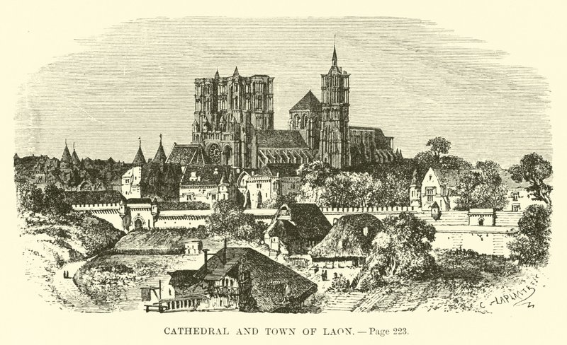 Katedral ve Laon şehri by French School