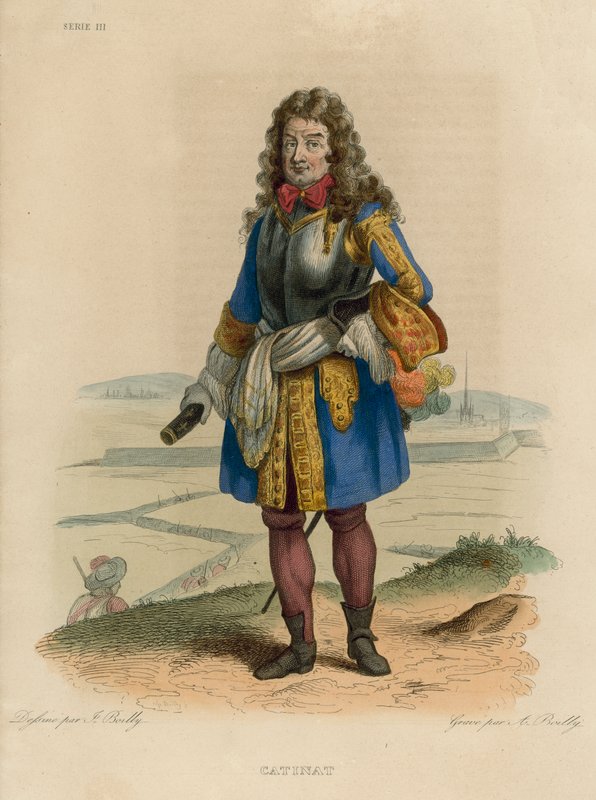 Catinat (renkli gravür) by French School