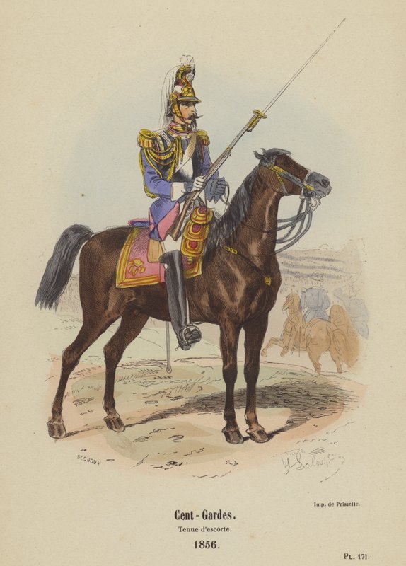 Cent-Gardes, Eskort kıyafeti by French School