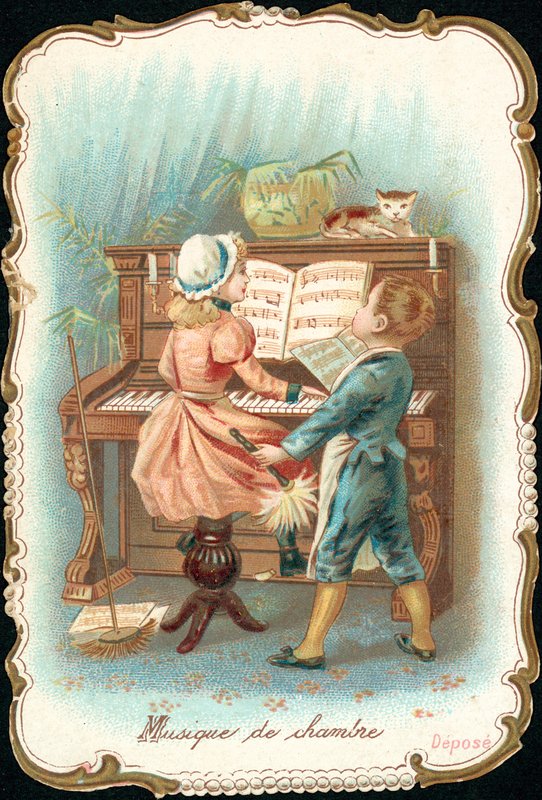 Oda müziği (chromolitho) by French School