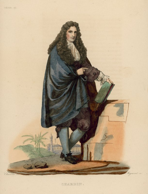 Chardin (renkli gravür) by French School