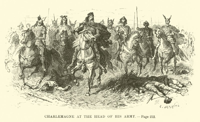 Ordusunun başında Charlemagne by French School