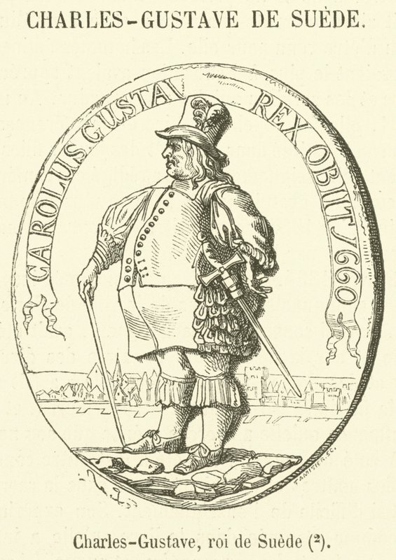 Charles-Gustave, roi de Süet (gravür) by French School