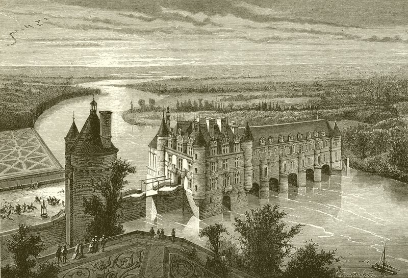 Chenonceaux Şatosu by French School