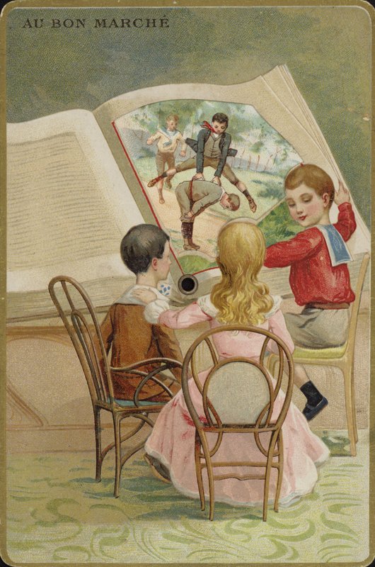Büyük Boy Kitap Okuyan Çocuklar by French School