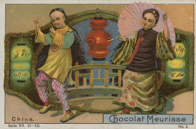 Çin, Chocolat Meurisse için ticaret kartı by French School