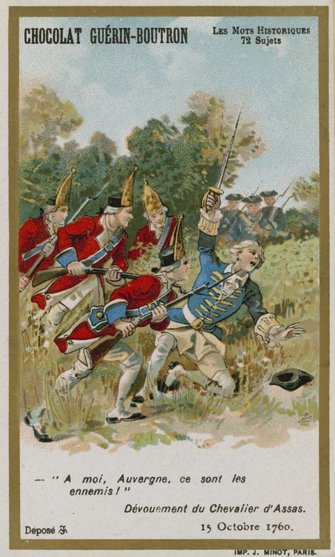 Chocolat Guerin-Boutron ticaret kartı, Tarihi Sözler serisi by French School