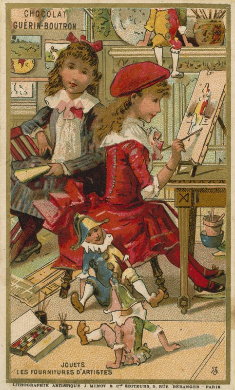 Chocolat Guerin Boutron ticaret kartı by French School