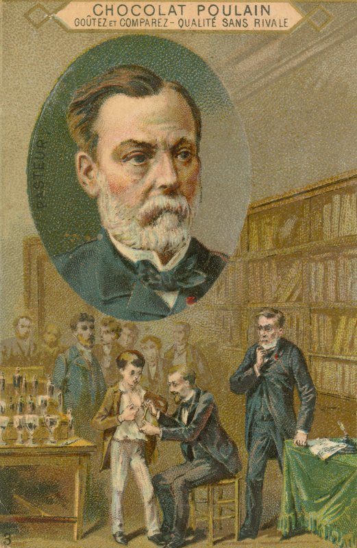 Çikolata Poulain ticaret kartı, Louis Pasteur by French School