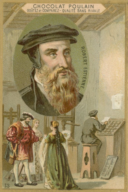 Çikolata Poulain ticaret kartı, Robert Estienne by French School