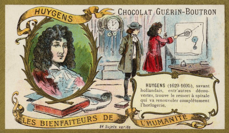 Christiaan Huygens, Hollandalı fizikçi, matematikçi ve astronom ve saatbilimci (chromolitho) by French School