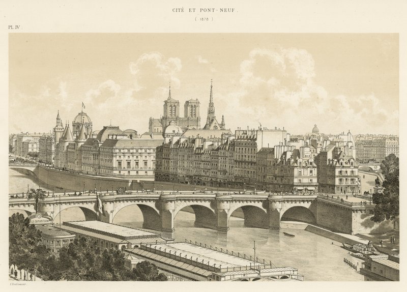 Cite ve Pont-Neuf, 1878 by French School