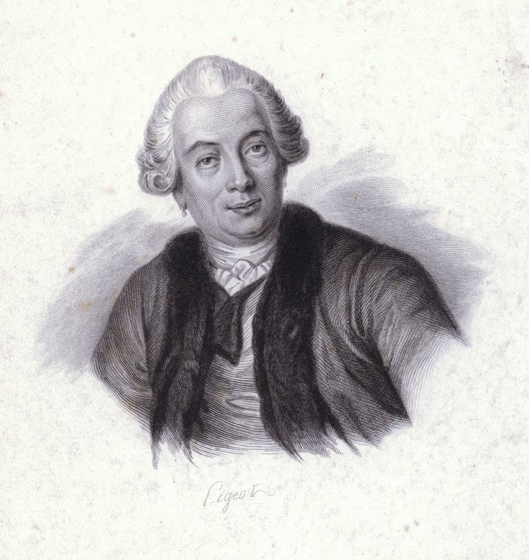 Claude Bourgelat, Fransız veteriner cerrahı (gravür) by French School