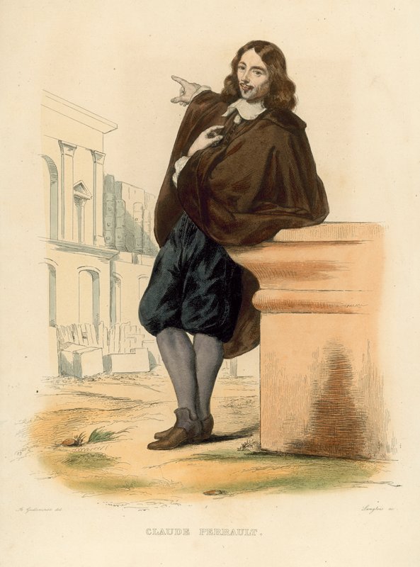 Claude Perrault (renkli gravür) by French School