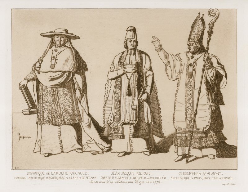 Büro kıyafeti, Touzee tarafından yapılan sanat eserinden sonraki çizimler, yaklaşık 1776 by French School