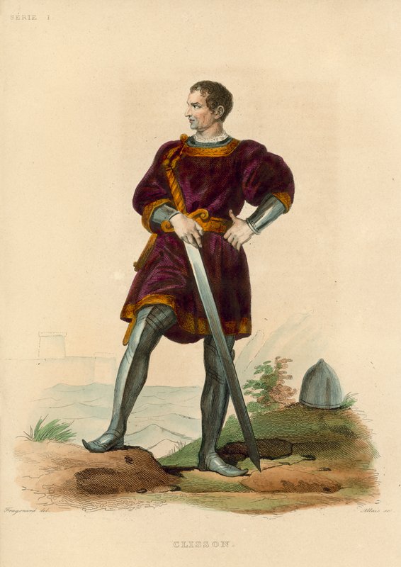 Clisson (renkli gravür) by French School