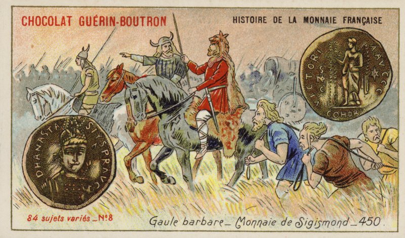 Sigismond Sikkeleri, Barbar Galya, 450 (chromolitho) by French School