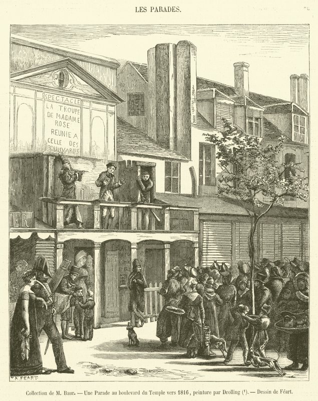 Madam Baur Koleksiyonu, 1816 civarında Boulevard du Temple